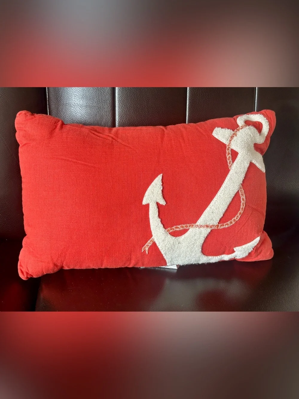 Threshold Nautical Throw Pillow Lot 2 Lobster 18x18 Anchor Lumbar 12x18 - CUTE
